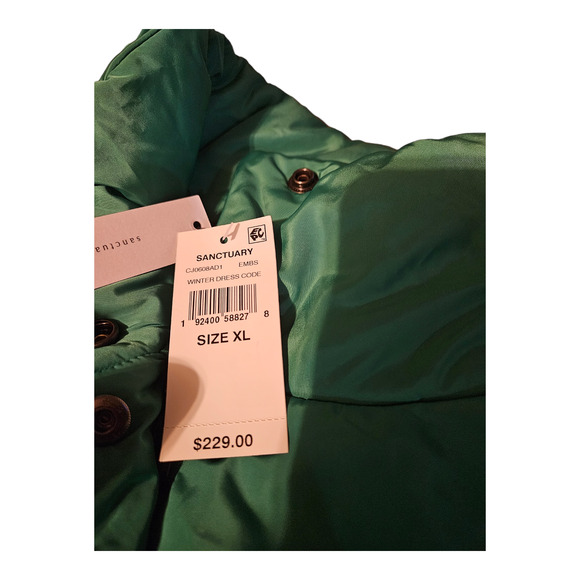 Sanctuary XL Long Sleeve Zip up Puffer Jacket - Picture 5 of 9